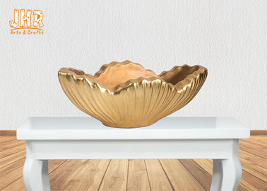 Домашний шар сервировки цветка вазы таблицы украшения стеклоткани листового золота оформления
