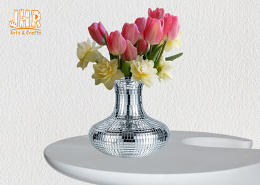 Декоративные серебряные цветочные горшки вазы таблицы Сентерпьесе Полыстоне стекла мозаики
