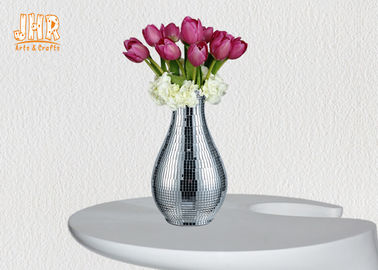 Стекло мозаики современных роскошных баков завода вазы таблицы цветочного горшка стеклоткани серебряное