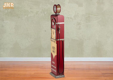 Античный деревянный шкаф хранения газового насоса часов пола красного цвета шкафа хранения декоративный деревянный