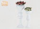 Крытые цветочные горшки Веддинг стеклоткань ваз таблицы Сентерпьесе лоснистая белая