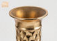 Золото деталей Хомеварес ваз пола формы трубы декоративное листало вазы таблицы стеклоткани