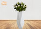 Современные геометрические форменные цветочные горшки стеклоткани с лоснистым белым/штейновым белым финишем