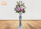 Высокий цветок стеклоткани серебряных лист ноги покрывает современную форму чашки цветочных горшков
