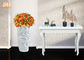 Домашние размеры Дурабле 3 волнистой картины цветочных горшков стеклоткани оформления лоснистые белые