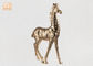 Оформление статуи таблицы скульптуры зебры Фигуринес Полыресин стоящего листового золота животное