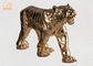 Большое золото листало статуя таблицы скульптуры тигра Фигуринес Полыресин животная