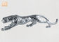 Домашний серебр оформления листал скульптура леопарда стеклоткани Фигуринес Полыресин животная