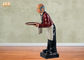 Статуя 90км скульптуры Батлера смолы оформления кухни шеф-повара красной поли статуи Батлера жирная