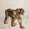 Украшение Lifesize Figurine стеклоткани статуи тигра смолы золотого животного крытое