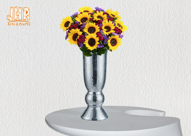 Ваза пола декоративных деталей Хомеварес вазы стеклянного стола мозаики серебряная для живущей комнаты