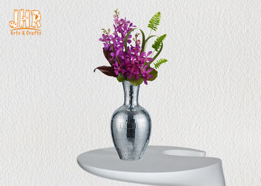 Вазы стекла мозаики серебра вазы таблицы стеклоткани для искусственных цветков самонаводят украшения