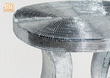 Овальные верхние серебряные стеклянный стол/постамент мозаики зеркала