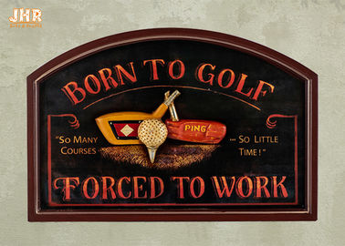 Искусство стены металлических пластинк 3Д стены МДФ оформления стены гольф-клуба декоративное подписывает цвет знака паба зеленый