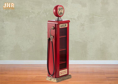 Цвет античного шкафа хранения МДФ шкафа дисплея газового насоса шкафов хранения деревянного красный