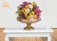 Подытоженный размер ваз таблицы Сентерпьесе свадьбы стеклоткани листового золота/шаров 2 цветка