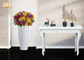 Плантаторы стеклоткани деталей Хомеварес лоснистых белых ваз пола декоративные для домашней гостиницы