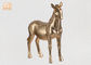 Статуя таблицы скульптуры лошади Фигуринес Полыресин декоративного листового золота животная