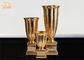 Золото листало вазы пола трубы деталей Хомеварес ваз таблицы стеклоткани декоративные