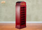 Шкафы хранения красного цвета держателя вина МДФ шкафа акцента дисплея переговорной будки декоративные